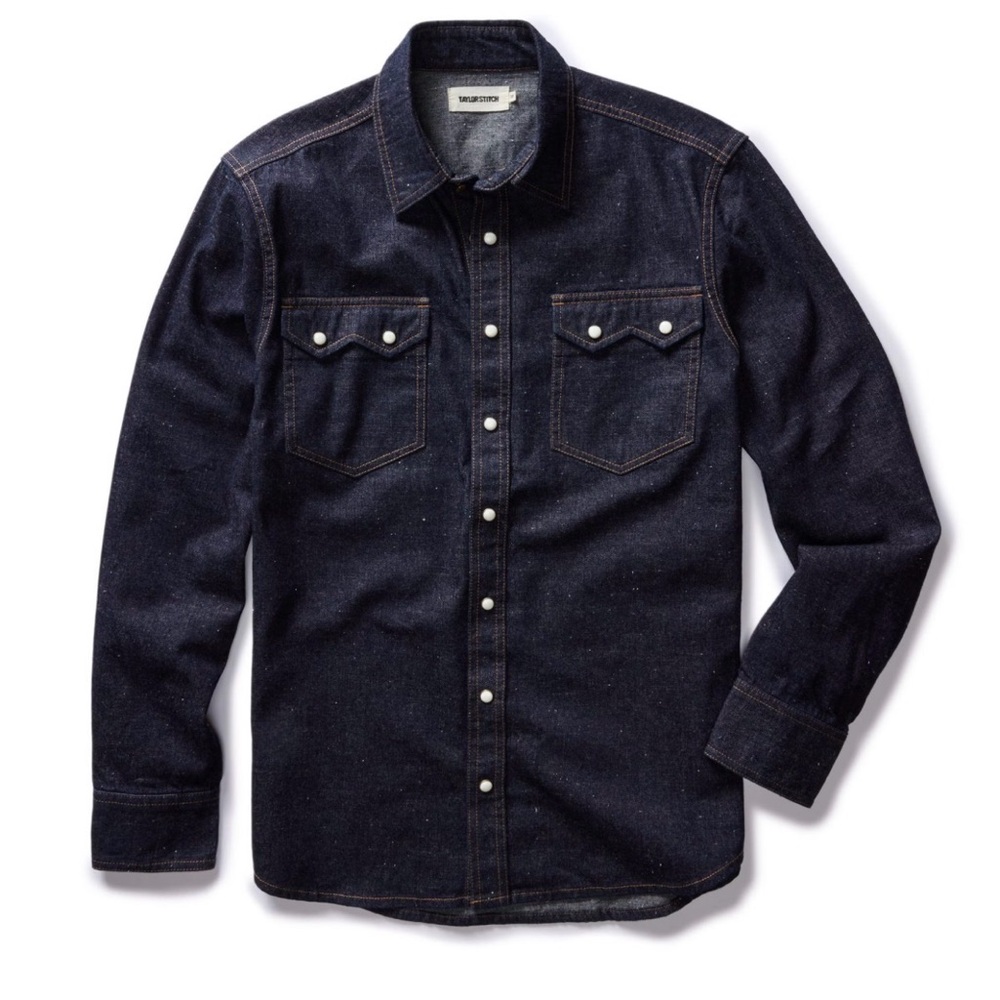 Luxury - Taylor Stitch Denim Western Button Down Shirt - Limited Batch - Size 40